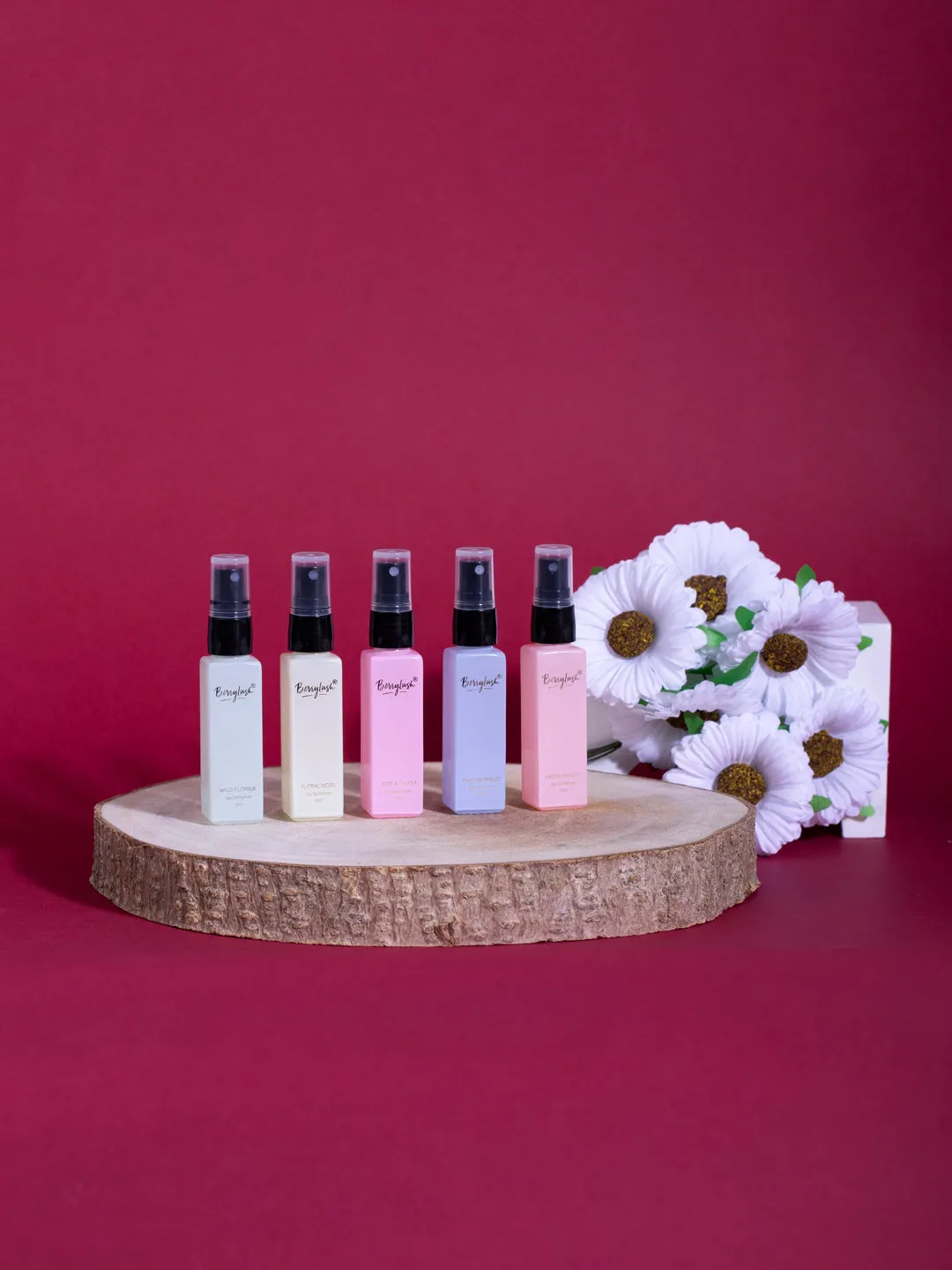 Berrylush Women Set of 5 Eau De Parfum Long Lasting Perfumes - 8ml