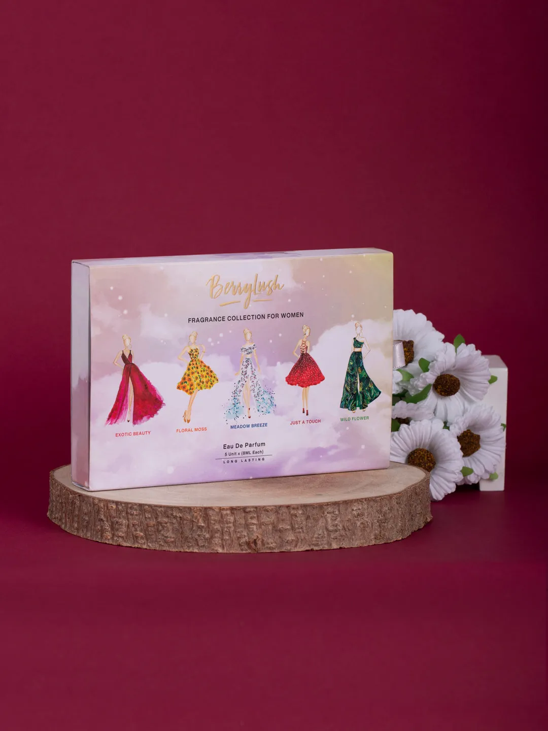 Berrylush Women Set of 5 Eau De Parfum Long Lasting Perfumes - 8ml