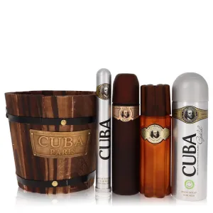 Cuba Gold Gift Set By Fragluxe Gift Set - 3.4 oz Eau De Toilette Spray   1.17 oz Eau De Toilette Spray   6.7 oz Body Spray   3.3 oz After Shave (Cuba Gold Gift Set By Fragluxe)