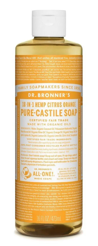 Dr. Bronner's Pure Castile Liquid Soap Citrus 16 oz Liquid