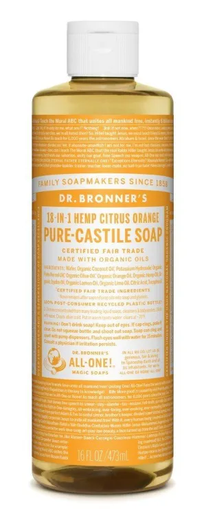 Dr. Bronner's Pure Castile Liquid Soap Citrus 16 oz Liquid
