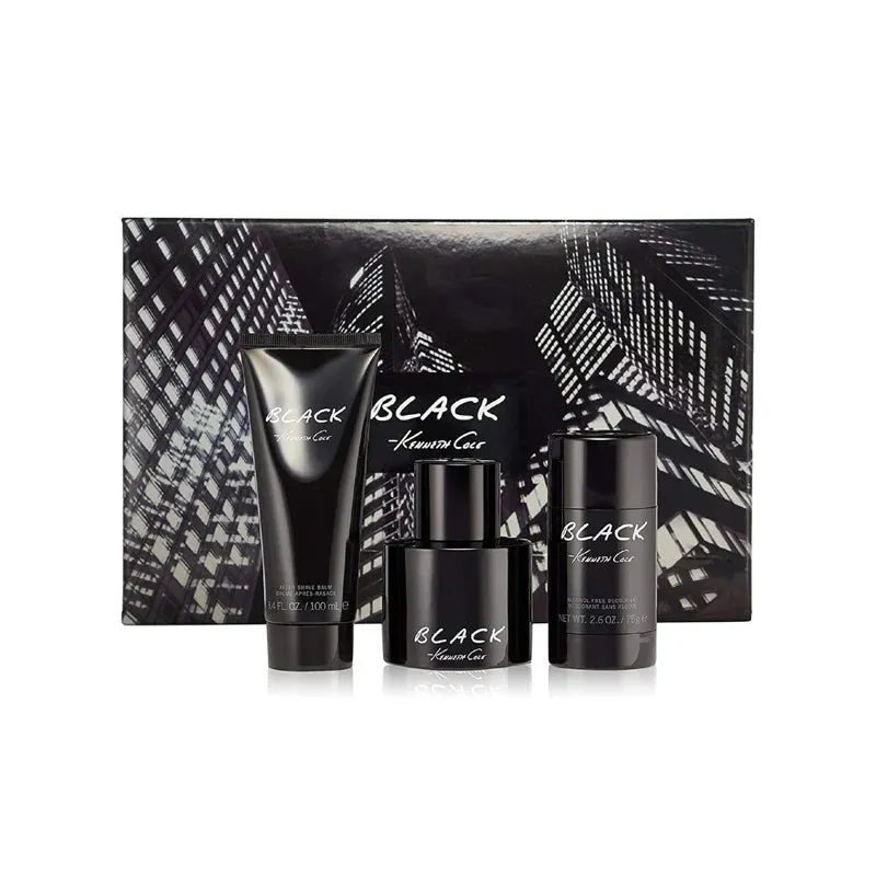 KENNETH COLE BLACK MEN 3S SET(100ML 100ML A/SHAVE 75ML DEO)