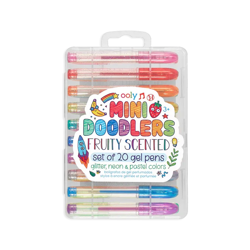 mini doodlers - set of 20 fruity scented gel pens