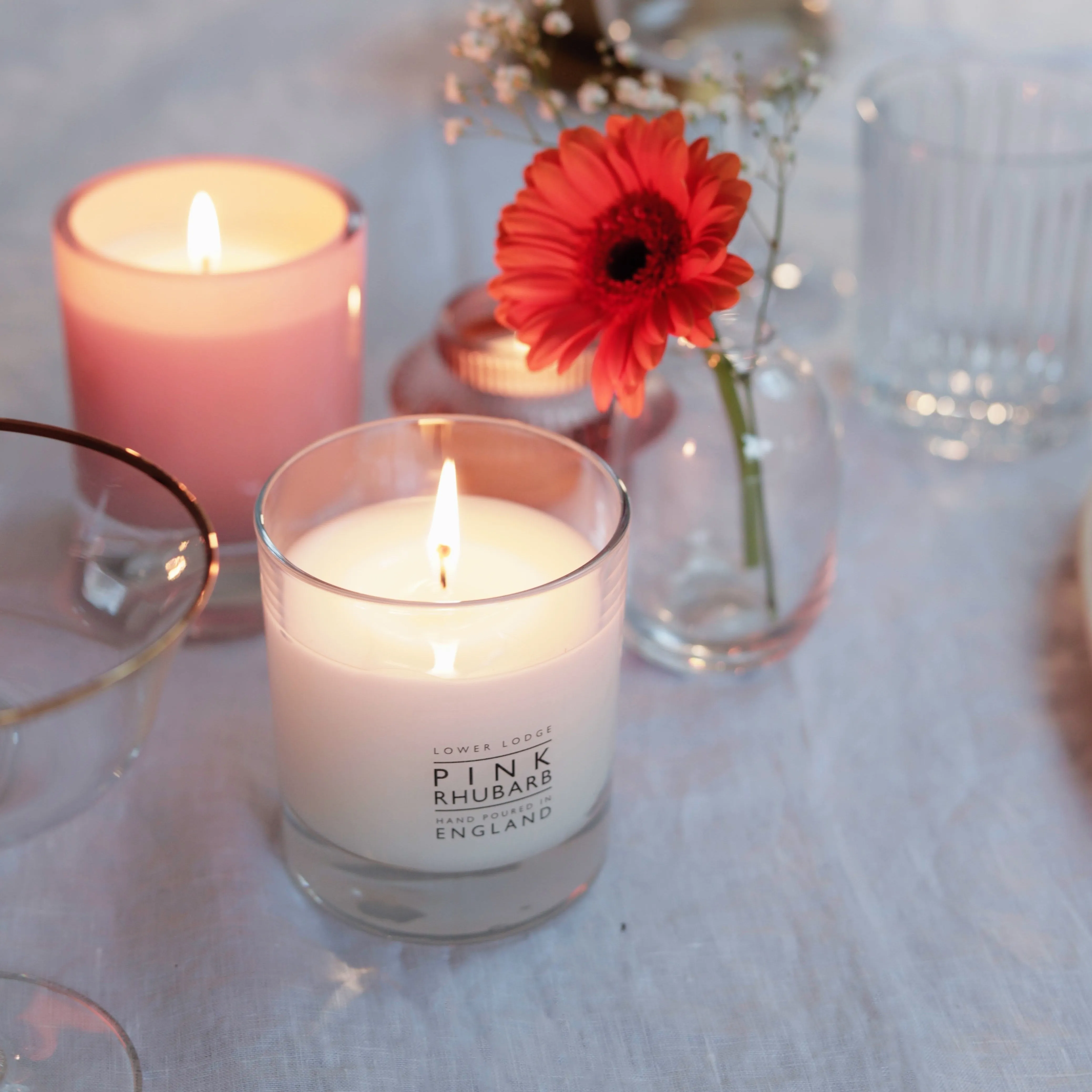 Pink Rhubarb Home Scented Candle