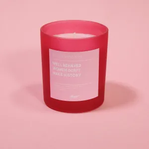 Pomegranate & Fig Well Behaved Women Don’t Make History Frosted Red Jar Candle