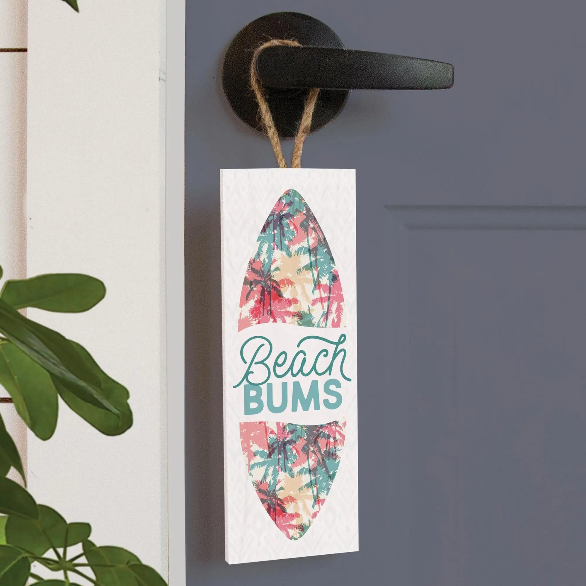 "Beach Bums" Solid Pine Hanging Sign