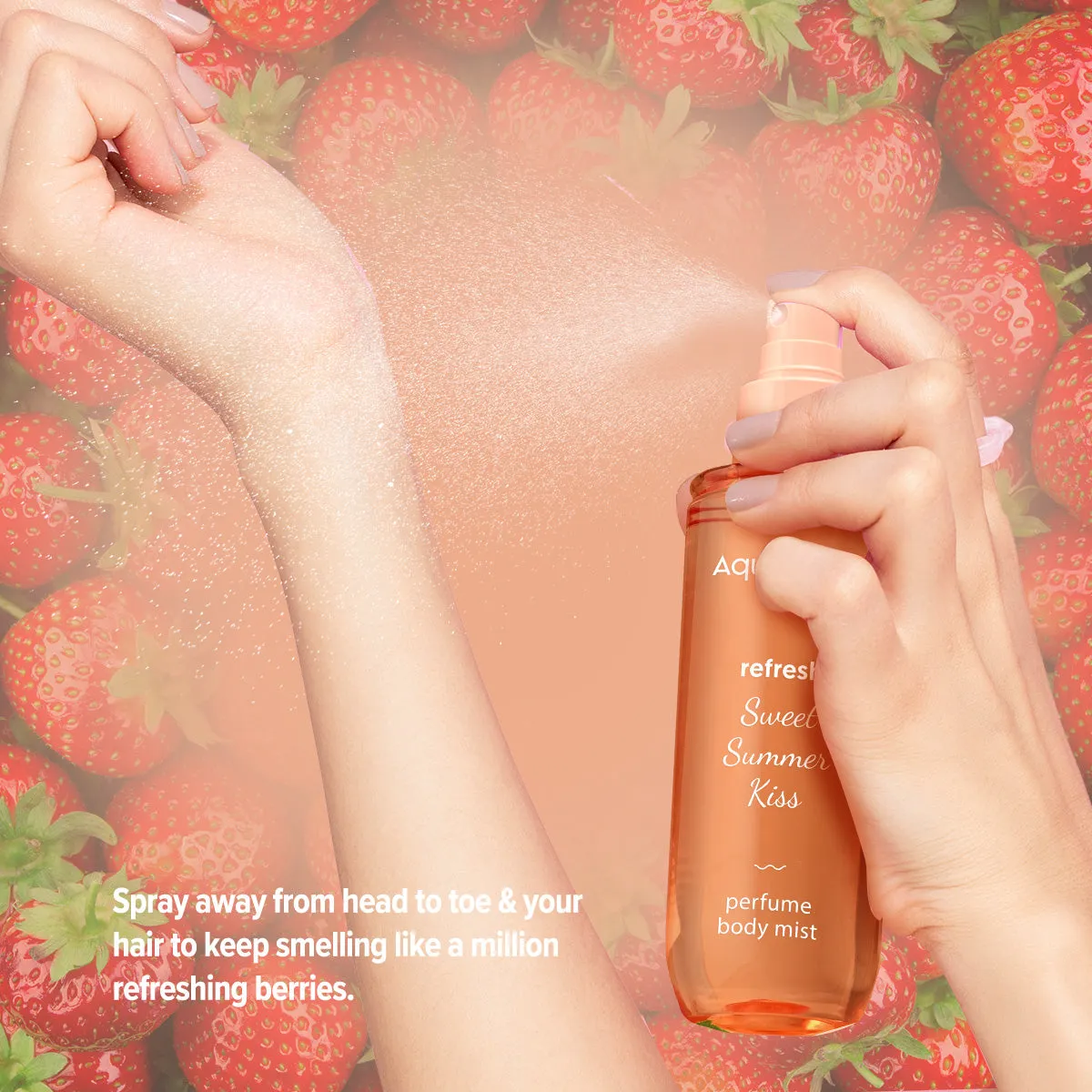 Refresh  Sweet Summer Kiss Perfume Body Mist with Zemea and Hyaluronic Acid 150 ml