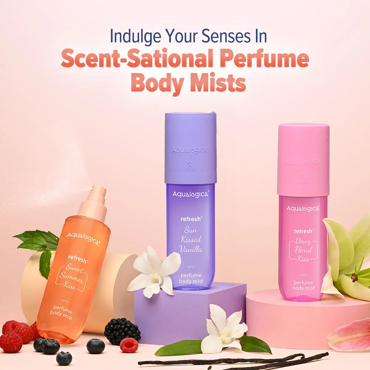 Refresh  Sweet Summer Kiss Perfume Body Mist with Zemea and Hyaluronic Acid 150 ml