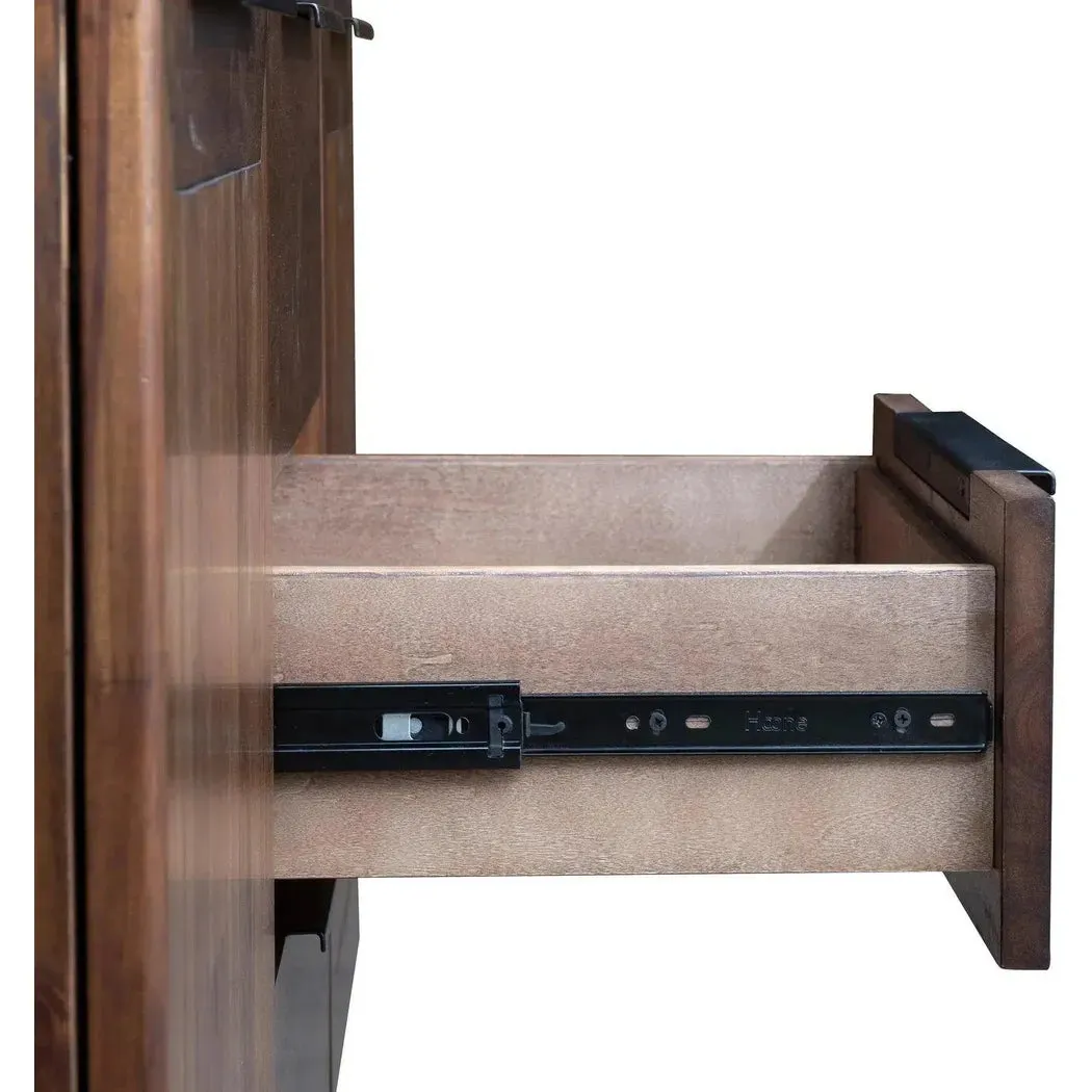 Rustic Brown Solid Wood Frame Remix 4 Drawer Chest