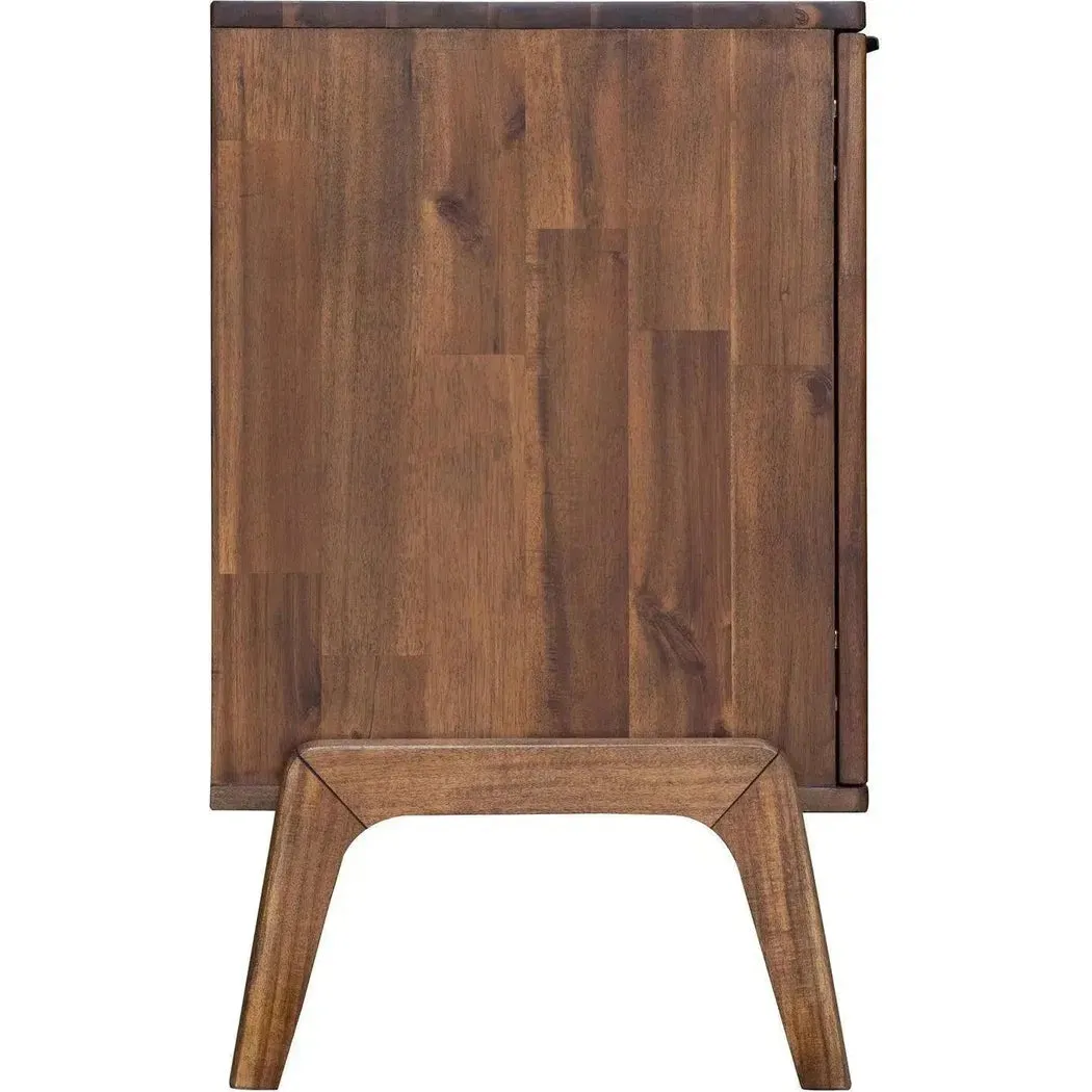 Rustic Brown Solid Wood Frame Remix 4 Drawer Chest