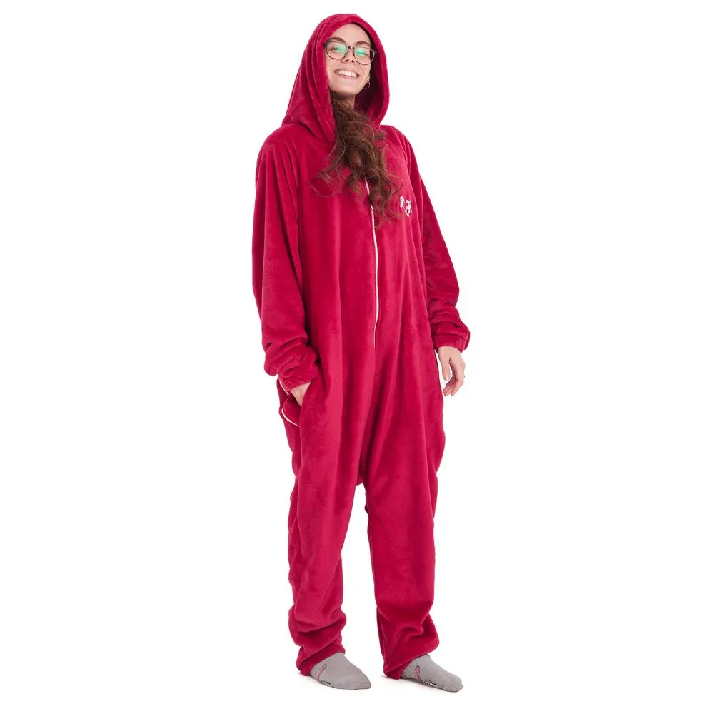 Snuggs Blanket Onesie Red