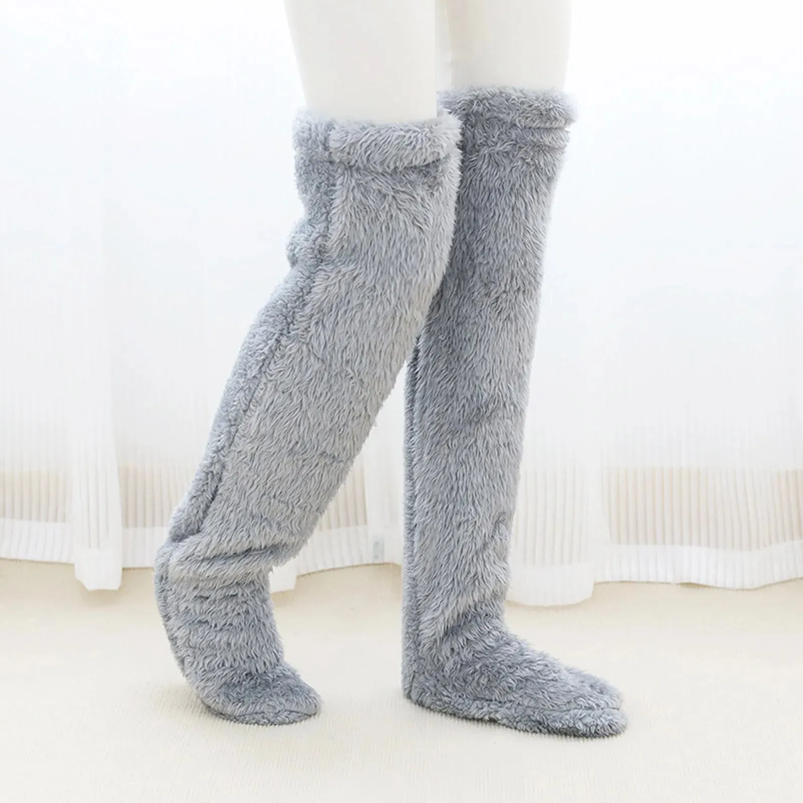 Trendy Long Plush Fleece Knee High Socks