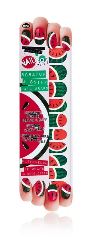 Watermelon Scratch & Sniff Nail Wraps