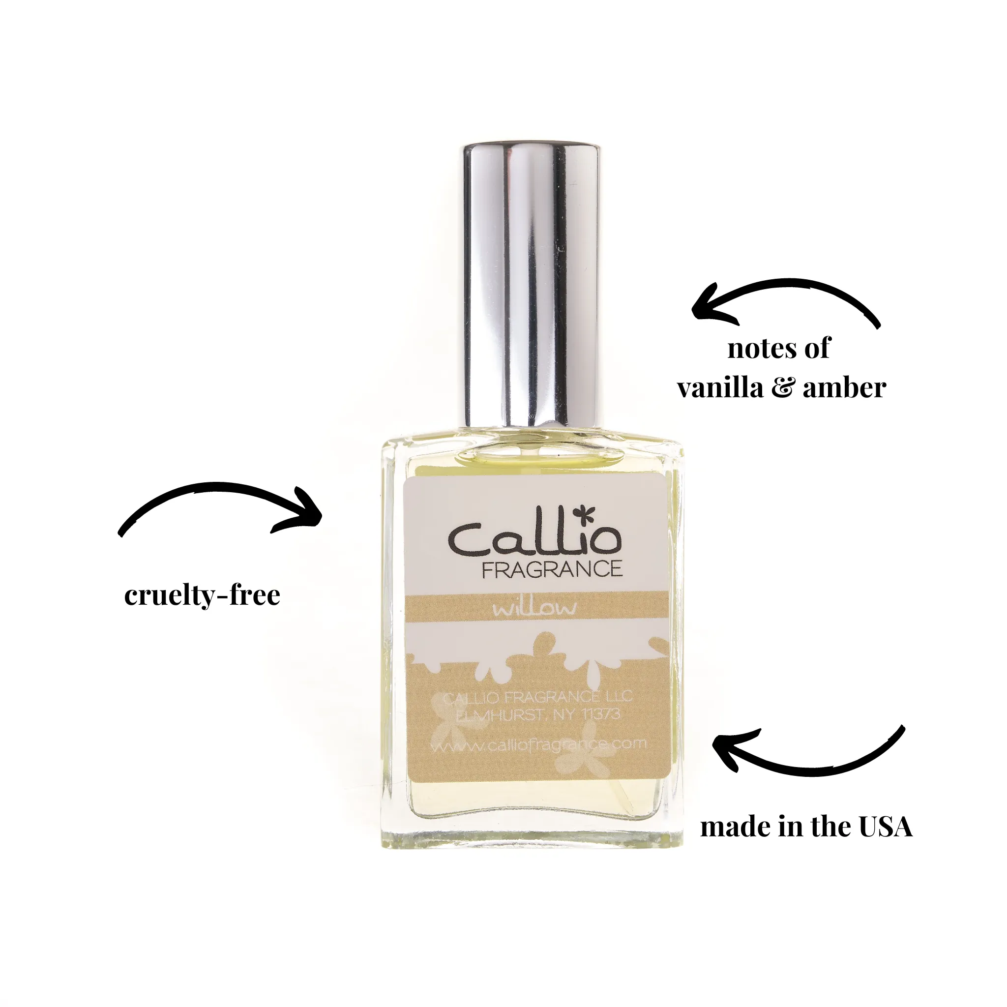 Willow Perfume 1 oz| Notes of Vanilla and Amber