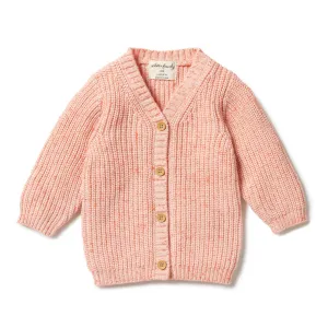 Wilson & Frenchy Knitted Button Cardigan - Silver Peony